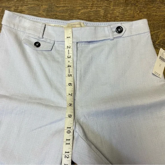 NEW Anthropologie The Essential Slim Sky Blue Trouser Pants Womens Size 6 - Picture 4 of 12